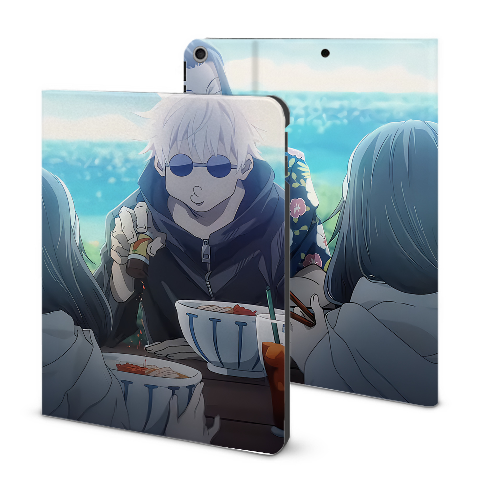 （画像用） 呪術廻戦 Jujutsu Kaisen IPad ケース ブック型 PUレザー TPU 耐衝撃 軽量 薄型 ペン収納なし 全面保護 IPad 各モデル対応